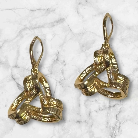 🆕Anne Klein Gold Tone Knot Earrings - Picture 3 of 10